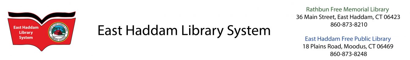 Evelyn Morgen/East Haddam Library System logo